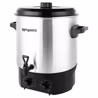 Profesionalno kuhalo za vodu i kuhano vino - 27 l - 2,0 kW - inox - sa slavinom za točenje i Timerom