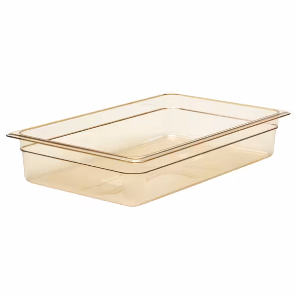 (6 szt.) CAMBRO | Pojemnik GN 1/1 H-PAN™ – wysokość: 100 mm – odporny na wysoką temperaturę – bursztynowy