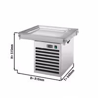 Sisseehitatav külmtasapind - 800 mm - +2 kuni +8 °C - 2× GN 1/1 - 350 W