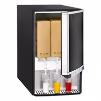 GASTRO-COOL | Rashladna vitrina za pića - 480 mm - 65 l - s 1 staklena krilna vrata & reklamnim zaslonom & LED osvjetljenjem - crni