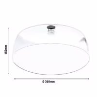 Display Cover - Polycarbonate - 129x338mm - Height: 151mm - with ergonomic handle