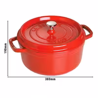 STAUB | LA COCOTTE - Cocotte - Ø 300 mm - Lijevano željezo - Crvena boja trešnje