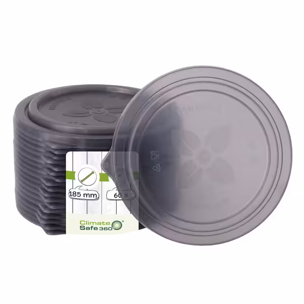 (60 pcs) Reusable Lid - 190x190mm - Grey - fits Reusable Bowls with Ø 185mm