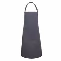 KARLOWSKY | Basic Chef Bib Apron with 2-Section Pocket – Anthracite - 75×90 cm - Poly-Cotton 65/35