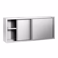 خزانة حائط ستانلس ستيل PREMIUM - 1800x400mm - مع باب انزلاقي - ارتفاع 800 mm