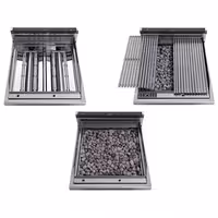 Lávaköves gázgrill - 13,8 kW - Öntöttvas grillrács - 2 grillrács - Asztali kivitel - 700-as sorozat