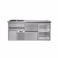 Pivski šank PREMIUM PLUS - 1950x700 mm - 1 Staklena vrata & 2 Ladice