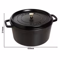 STAUB | LA COCOTTE - Cocotte - Ø 340 mm - Lijevano željezo - Crna boja