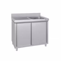Sudoper s ormarićem ECO - inox - 1000 x 600 mm - s 1 koritom - korito desno