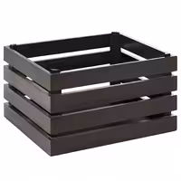 Ahşap Sunum Kutusu - SUPERBOX - Ahşap - Siyah - 350x290x200mm - GN 1/2 ile uyumlu