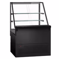 Csemegepult TORONTO - 1000x880 mm - 568 liter - ventilációs - dupla üvegezés - 2 polccal - fekete gránit munkalap