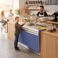 Ice Cream Display Freezer | LIAM - 1310mm - Static cooling - with LED lighting - for 10 x 5 litres Napoli pans - Blue