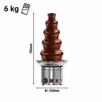 Commercial Chocolate Fountain - Cascade Waterfall - 5-Tier - Capacity: 6kg - 280W - Height: 700mm