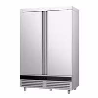 Hladnjak nehrđajući čelik (inox) PREMIUM - GN 2/1 - 1400 l - od -2 °C do +8 °C - s 2 vrata - ventilirano hlađenje, automatsko odmrzavanje