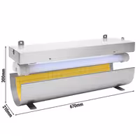 Lampa owadobójcza PREMIUM – stal nierdzewna – obszar działania: 30–100 m² – 2x 20 W – ze stopniem ochrony IP54