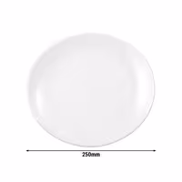 (6 adet) SELTMANN WEIDEN | Tabak - düz oval - 250x230 mm - Beyaz