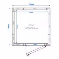 Paslanmaz Çelik Panel Tip Soğuk Oda 0/+8 °C - 1500x1500mm - 3,50m³