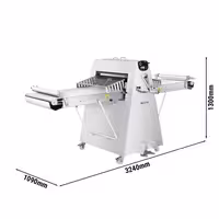Profesionalni stroj za razvlačenje tijesta - samostojeća izvedba - 750 W - duljina trake 2800 mm