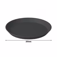 (12 pcs) Plate - Polypropylene - Ø205mm - Grey