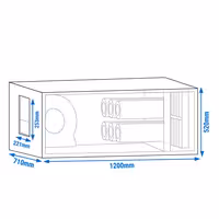 Système de purification d’air extrait avec moteur – 2 000 m³/h – taux de séparation 70 % – avec préfiltre et filtre à charbon actif