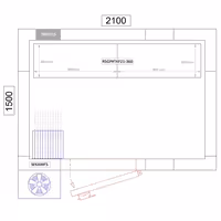 وحدة رفوف ألمنيوم - بداية - 1786x360mm - عمق: 360 mm - 4 رفوف - الحمولة: 600 kg