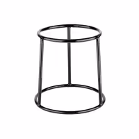 Açık Büfe Teşhir Standı - MULTI ROUND - Metal, PVC - Siyah - 180x180x180mm