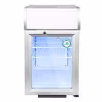 GASTRO-COOL | Promotional Refrigerator with Lighted Canopy – 21 Liters – with 1 Glass Door – Black
