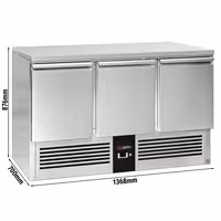 Rashladni pult PREMIUM - 1368x700 mm - 368 l - Statičko hlađenje - s 3 vrata