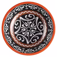 (6 adet) Kase - MANGO - Mangoholz - 1,1L - yuvarlak - Ø240mm - Derinlik:75mm - Sicily/Kırmızı/Siyah