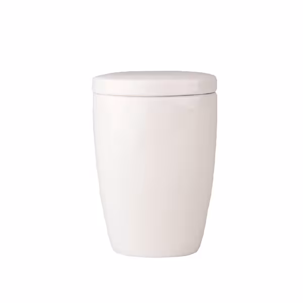 (6 pcs) LUX | Sugar Bowl - Maastricht - Porcelain - Ø 70mm - Height: 100mm - with Lid - Ivory