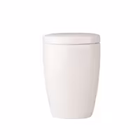 (12 pcs) LUX | Sugar Bowl - Maastricht - Porcelain - Ø 70mm - Height: 100mm - with Lid - Ivory