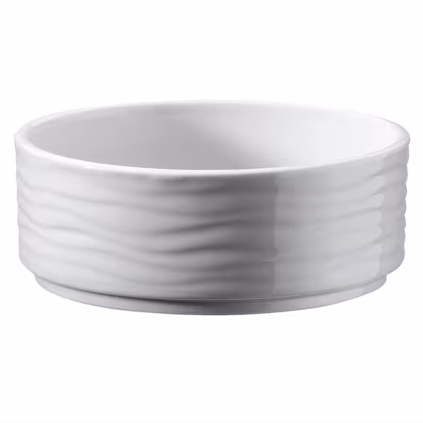 (12 adet) Tatlı / Salata Kasesi - SEA WAVE - Porselen - 350ml - yuvarlak - Ø120mm - Beyaz