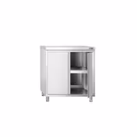 خزانة قاعدية ستانلس ستيل PREMIUM - 800x600mm - 2 أبواب مفصلية
