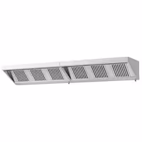 Commercial Wall-Mounted Extraction Canopy - 3600mm - with Baffle Filters & LED Lighting