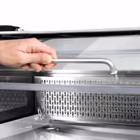 Countertop refrigerated display case - 118L - 695mm - Double glazing - round - 1 folding glass door - for fresh fish