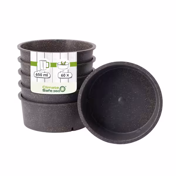 (60 pcs) Dessert Bowl - Bio-Compound - 650ml - Ø 150mm - Depth: 60mm - Grey