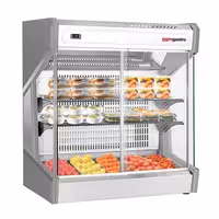 Countertop display fridge - 220L - 1003mm - Double glazing - with 2 glass shelves - 2 rear sliding glass doors - for 5x GN 1/3
