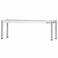 Rozsdamentes acél polc felépítmény - 1 szintes - 1400x370 mm - magasságában állítható