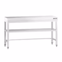 طاولة عمل ستانلس ستيل PREMIUM - 1500x800mm - مع رف سفلي & تدعيم