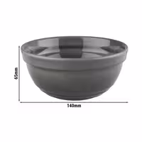 (6 adet) Tatlı / Salata Kasesi - EMMA - Melamin - 0,5L - yuvarlak - Ø140mm - Derinlik:65mm - Gri