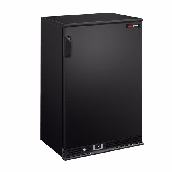 Commercial Back Bar Cooler - 600mm - 140L - with 1 solid door - Black