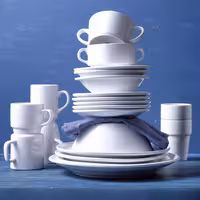 (24 adet) BUDGETLINE - Kahve Fincanı Takımı Mammoet - 140ml - Beyaz