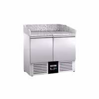 Commercial Pizza Prep Counter - Granite Top PREMIUM - 935x700mm - with 2 doors