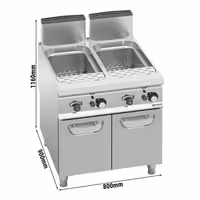 Cuiseur à pâtes à gaz – 80 litres – 24 kW