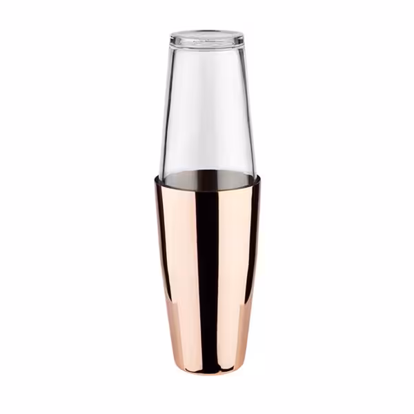 (6 adet) Boston Shaker - 2 parçalı set - Paslanmaz çelik, Cam - 700ml
