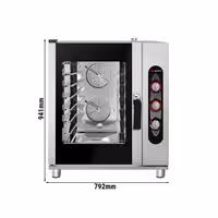 Commercial Electric Bakery Combi Oven - Manual Controls - 6x EN 600x400