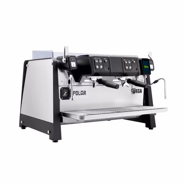 WEGA | Polar - Portafilter makinesi - 2 grup - 5,2 kW - 2 süt köpürtücü ve sıcak su ile - Dokunmatik - paslanmaz çelik