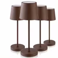 (4 adet) Şarj Edilebilir Masa Lambası - MERLE MINI - 3 kademeli kısılabilir - Ø110x305mm - Fırın ızgarası