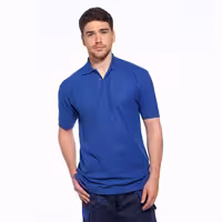 Men’s Cotton Polo Shirt - Royal Blue - Size: M
