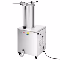 Hidraulična punilica za kobasice - 20 l - 1,50 kW - inox - uključuje nožnu pedalu i 3 nastavaka za punjenje